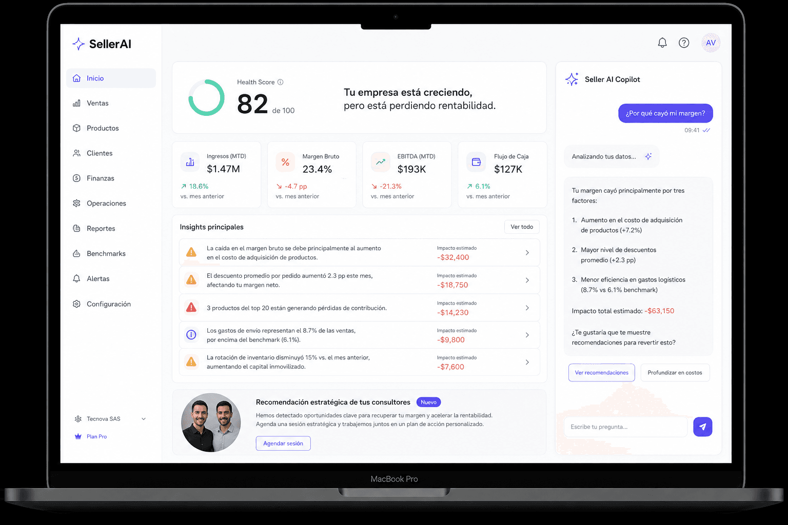 SellerAI — Business Intelligence Dashboard